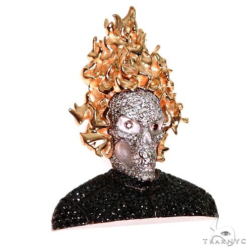 Custom Made Ghost Rider Diamond Pendant 67613 - Image 2