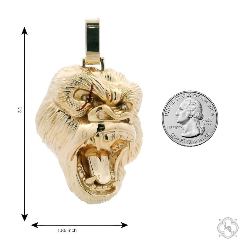 Custom Made Gorila Pendant 70834 - Image 6