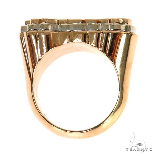 14K Gold Custom Made Graphic Prints Ring, photo 5 of 6