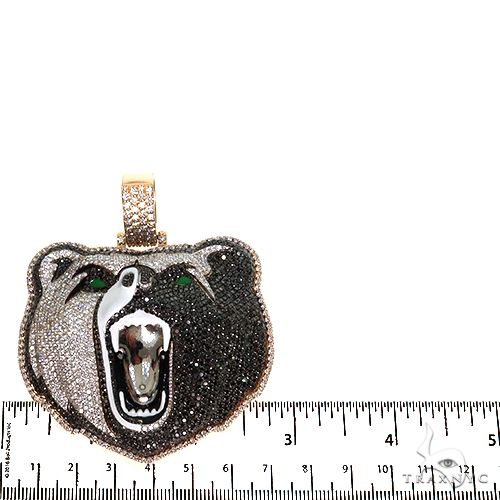 Custom Made Grizzly Bear Logo Diamond Pendant 67611 - Image 5
