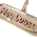 Custom Made 'Hey Cossa' Diamond Pendant 67466 - Image 3