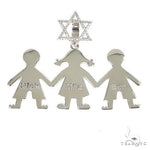 Custom Made Holding Hands Family David Star Pendant 67187 - Image 1
