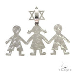 Custom Made Holding Hands Family David Star Pendant 67187 - Image 4