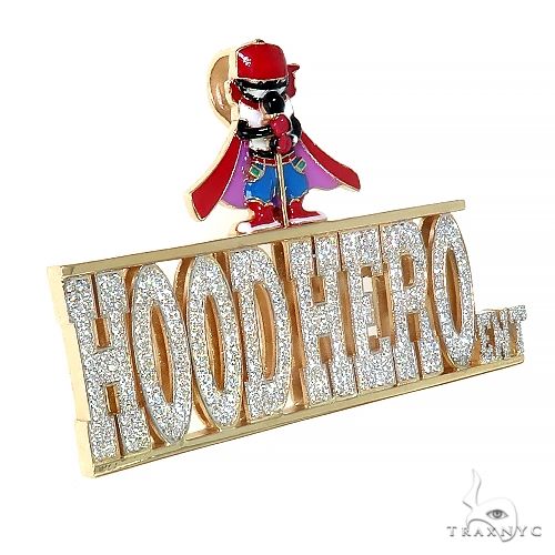 Custom Made Hood Hero Ent. Diamond Pendant 66692 - Image 2
