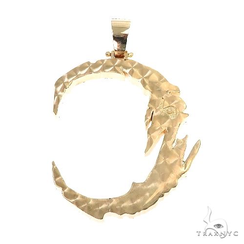 14K Gold Custom Made Initial 'C' Diamond Pendant, photo 5 of 7