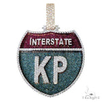 Custom Made InterState Diamond 'KP' Pendant 67467 - Image 1