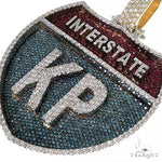 Custom Made InterState Diamond 'KP' Pendant 67467 - Image 3