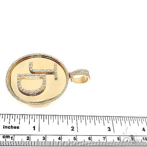 Custom Made 'JD' Round Diamond Pendant 67097 - Image 4