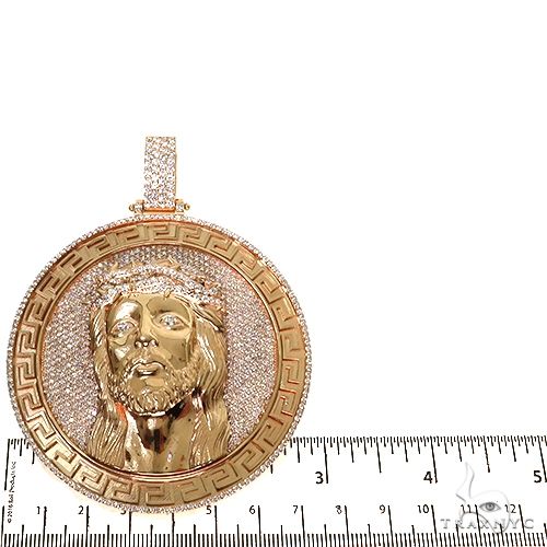Custom Made Jesus Head Diamond Pendant 67612 - Image 6