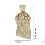 Custom Made Jesus Head With Big Diamonds on The Crown 66014 - Image 7