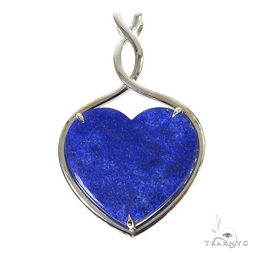 Custom Made Lapis Heart Pendant 67885 - Image 1