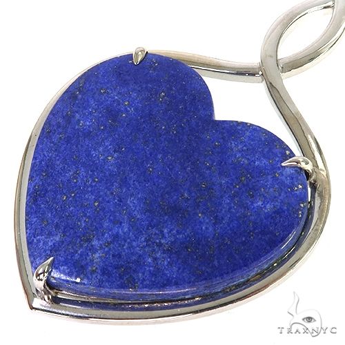 Custom Made Lapis Heart Pendant 67885 - Image 3