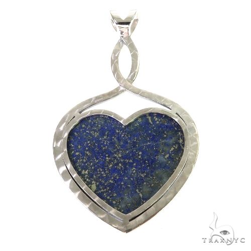 Custom Made Lapis Heart Pendant 67885 - Image 4