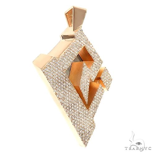 Custom Made Logo Design 'RIU' Diamond pendant 66763 - Image 2
