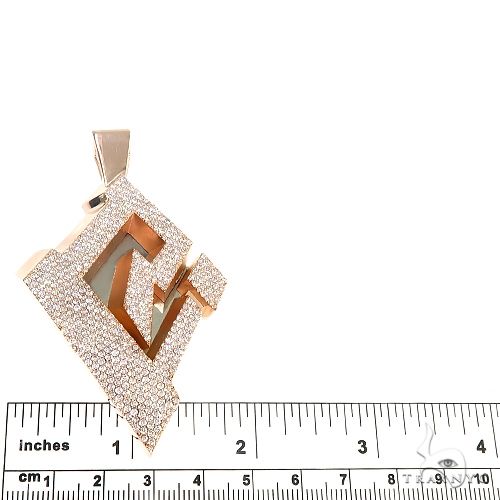 Custom Made Logo Design 'RIU' Diamond pendant 66763 - Image 4
