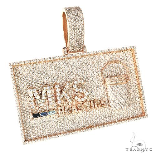 Custom Made 'MKS' Logo Diamond Pendant 66979 - Image 2