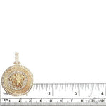 Custom Made Italian Medusa Head Diamond Round Pendant 66573 - Image 5