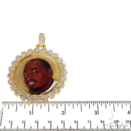 Custom Made Memorial Diamond Frame Pendant 68087 - Image 5