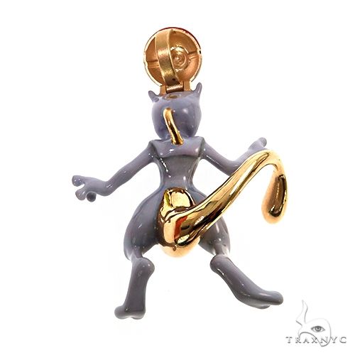 10K Gold Custom Made Mewtwo Pendant, photo 5 of 7