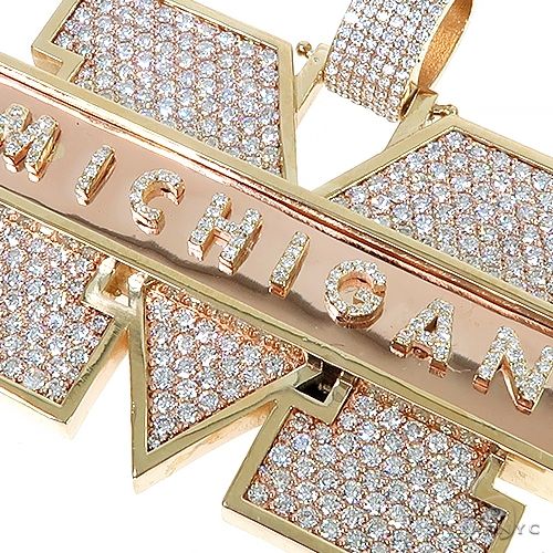 Custom Made 'Michigan' Diamond Pendant 67212 - Image 3