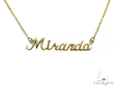 14K Gold Custom Made 'Miranda' Name Necklace