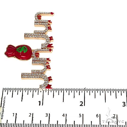 Custom Made Money Bag Diamond Name Pendant 67681 - Image 6