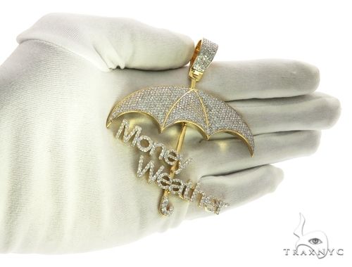 Custom Made Money Weather Umbrella Diamond Pendant 63882 - Image 5