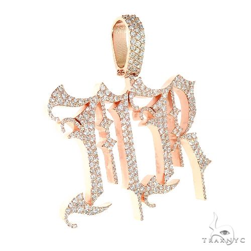 Custom Made Monogram Diamond Pendant 67117 - Image 2