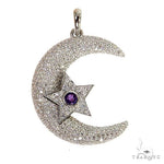 Custom Made Moon Star Diamond Pendant 67702 - Image 1