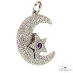 Custom Made Moon Star Diamond Pendant 67702 - Image 2