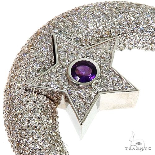 Custom Made Moon Star Diamond Pendant 67702 - Image 3