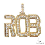 14K Gold Custom Made Name Diamond Pendant 66956