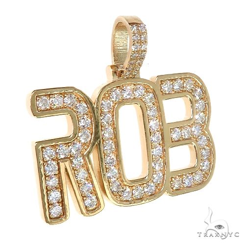 Custom Made Name Diamond Pendant 66956 - Image 2