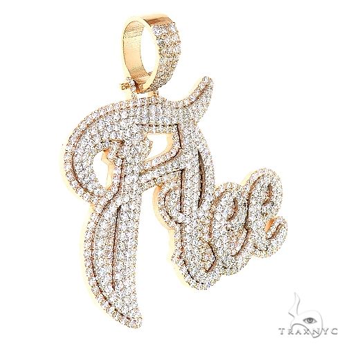 Custom Made Name Diamond Pendant 67249 - Image 2