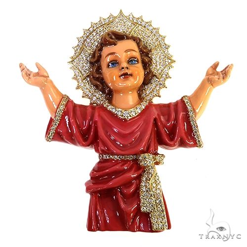 An enamel baby Jesus