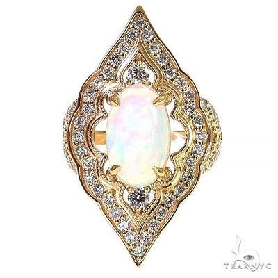 Custom Made Opal Diamond Ring 68857 - Image 1