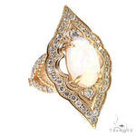 Custom Made Opal Diamond Ring 68857 - Image 2