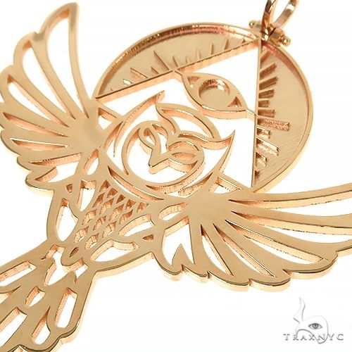 14K Gold Custom Made Owl Pendant, photo 3 of 6