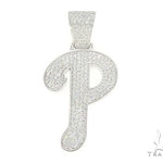 Custom Made P Diamond Pendant 65658 - Image 1