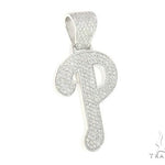 Custom Made P Diamond Pendant 65658 - Image 2
