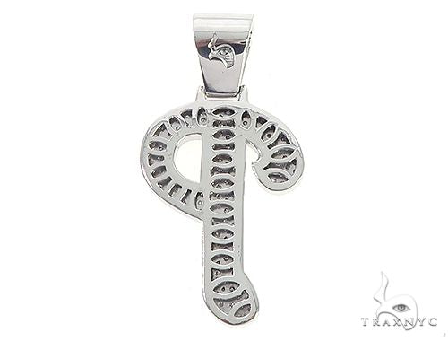 Custom Made P Diamond Pendant 65658 - Image 3