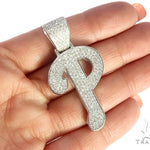 Custom Made P Diamond Pendant 65658 - Image 5