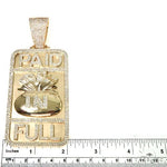 Custom Made 'Paid In Full' Money Bag Diamond Pendant 66730 - Image 5