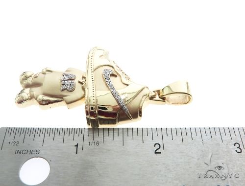 10K Gold Custom Diamond Sneaker Pendant, photo 7 of 8