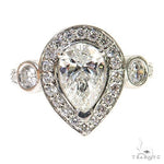 Custom Made Pear Shape Diamond Engagement Ring 67505 - Image 1
