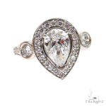 Custom Made Pear Shape Diamond Engagement Ring 67505 - Image 2