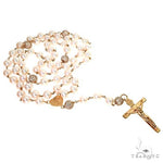 Custom Made Pearl Diamond Rosary Chain 67621 - Image 1