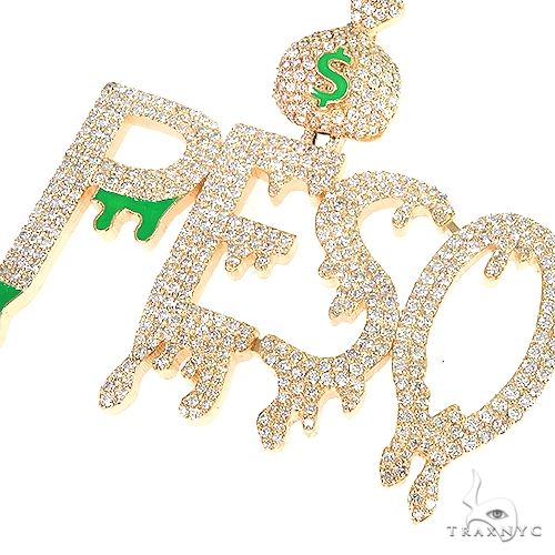 Custom Made 'Peso' Diamond Pendant 67085 - Image 3