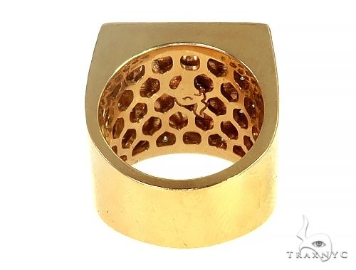 Custom Made Pinky Diamond Cross Ring 66265 - Image 5