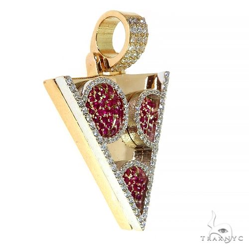 Custom Made Pizza Logo Pendant 68226 | TraxNYC